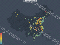 全国主要城市空气质量 - category-work,geo,legend,series-scatter,title,tooltip,visualMap