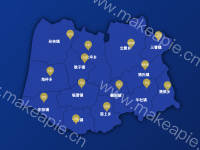 临猗县 - category-work,geo,series-map,series-scatter,visualMap