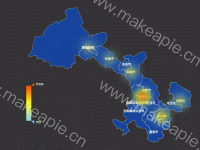 省份地市热力图 - category-work,geo,series-heatmap,visualMap
