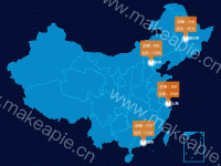 店铺分布 - category-work,geo,series-effectScatter,series-scatter,tooltip