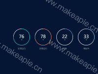 多个展位图，圆形 - category-work,series-pie,title