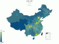map 两种点 - category-work,geo,series-map,series-scatter,title,tooltip,visualMap