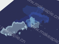 3D青岛区地图 - category-work,series-map3D,visualMap