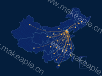 物流线路展示 - category-work,geo,series-effectScatter,series-lines,series-scatter,tooltip