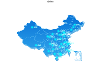 单级地图下钻 - category-work,geo,series-effectScatter,series-map,title,toolbox