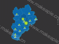 京津冀地图 - category-work,geo,legend,series-effectScatter,series-map,title,toolbox,tooltip,visualMap