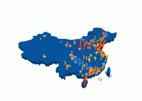 scatter3D、geo3D - category-work,geo3D,series-bar3D,title,tooltip,visualMap