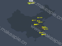 物理大师代理商分布区域 - category-work,geo,legend,series-effectScatter,series-lines,title,tooltip