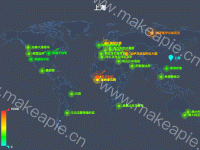 测试1 - category-work,geo,series-effectScatter,series-lines,series-scatter,title,tooltip,visualMap