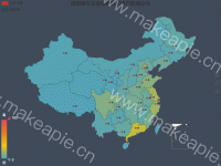 阴阳师与王者荣耀贴吧用户区域分布 - category-work,legend,series-map,title,toolbox,tooltip,visualMap