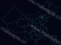 国内楼宇分布图 - category-work,geo,series-effectScatter,tooltip