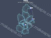 天津迁徙图 - category-work,geo,series-effectScatter,series-lines,title,tooltip,visualMap