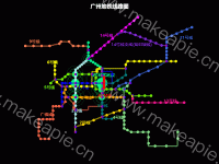 广州地铁线路图 - category-work,grid,series-effectScatter,series-graph,series-lines,title,tooltip