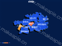 贵州地图 - category-work,geo,series-map,title,tooltip,visualMap