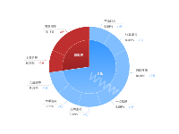 嵌套饼图-学生评价统计 - category-work,series-pie