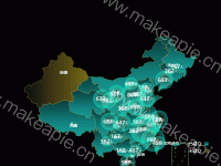 色温气泡图 - category-work,geo,series-map,series-scatter,tooltip,visualMap