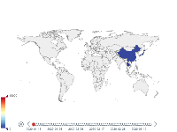 世界疫情时间变化图 - category-work,series-map,timeline,tooltip,visualMap