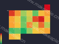 日历 - calendar,category-work,series-heatmap,series-scatter,visualMap