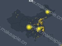 散点图 - category-work,geo,legend,series-effectScatter,series-scatter,title,tooltip