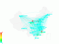 网络攻击 - category-work,geo,series-effectScatter,series-lines,series-scatter,visualMap