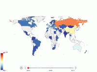 2012 年奥运会各国奖牌统计 - category-work,series-map,timeline,visualMap