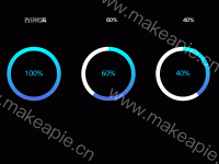 渐变环形图 - category-work,series-pie,title