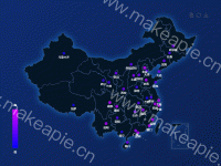 全国地图 - category-work,geo,legend,series-map,series-scatter,title,toolbox,visualMap