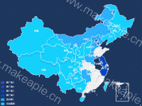 地图 - category-work,geo,series-map,tooltip,visualMap