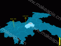 重庆市3D地图 - category-work,geo3D,series-bar3D,series-scatter3D,visualMap