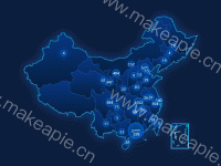 气泡地图 - category-work,geo,series-effectScatter,series-map,tooltip