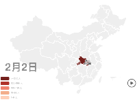 疫情动态变化示例 - category-work,series-map,timeline,title,tooltip,visualMap