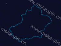 新疆车辆迁徙路线 - category-work,geo,series-lines,series-map,tooltip