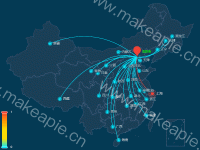 北京交通吸引 - category-work,geo,series-effectScatter,series-lines,series-scatter,tooltip,visualMap