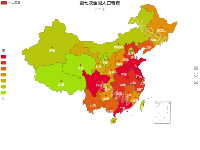 第七次全国人口普查 - category-work,legend,series-map,title,toolbox,tooltip,visualMap