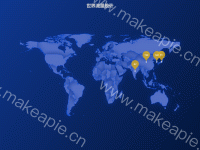 世界地图样式修改 - category-work,geo,legend,series-map,series-scatter,title,tooltip,visualMap