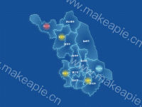 江苏地图 - category-work,geo,series-effectScatter,tooltip
