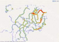 杭州热门徒步路线 - bmap,category-work,series-heatmap,tooltip,visualMap