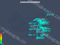 北京MBA同学会成立暨联谊会 人员汇集 - category-work,geo,series-effectScatter,series-lines,series-scatter,title,visualMap
