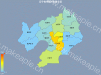 辽宁地图 - category-work,series-map,title,visualMap