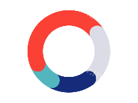 弧形端头双环饼图 - category-work,series-pie