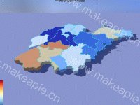 牛鼻闪闪的3D地图 - category-work,series-map3D,title,visualMap