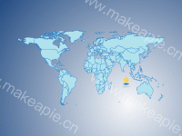 世界地图嵌套饼图 - category-work,geo,grid,legend,markPoint,series-custom,title,visualMap
