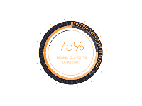 橙黑色圆表盘 - category-work,polar,series-bar,series-pie,title