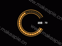 C形仪表盘进度圆环 - category-work,polar,series-gauge,series-pie,title