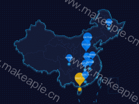 地图：散点（气泡）图 - category-work,geo,legend,series-map,series-scatter,tooltip
