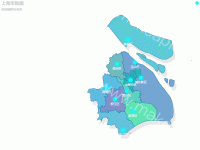 上海市地图-测试 - category-work,geo,legend,series-effectScatter,series-map,title,tooltip,visualMap
