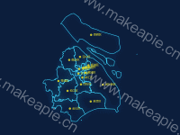 简单地图撒点 - category-work,geo,series-map,series-scatter,title,tooltip