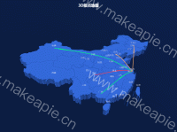 3D地图示例 - category-work,geo3D,series-scatter3D,title,tooltip