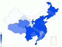 国内产品使用以及分布情况 - category-work,geo,series-map,tooltip,visualMap
