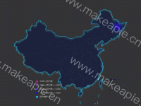 用户分布 - category-work,geo,legend,series-effectScatter,series-map,tooltip,visualMap